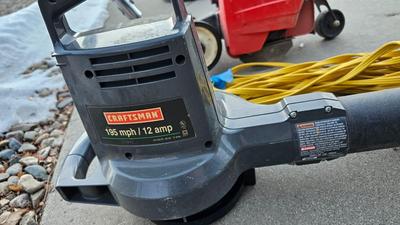 Trim All edger trimmer and Craftsman leaf blower with extension cord