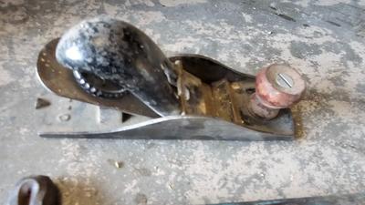 Vintage hand / bench plane with small crowbar and metal pliers / snippers