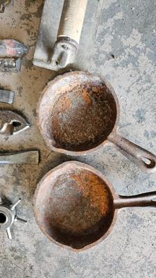 Vintage wood handled hand tools and more