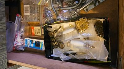 Two drawers of household hardware - screws - nails - small tools and more