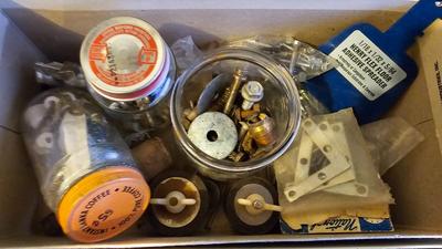 Two drawers of household hardware - screws - nails - small tools and more