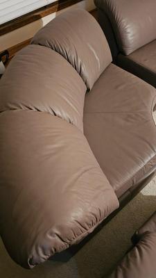 Small Leather-like Sectional sofa