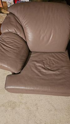 Small Leather-like Sectional sofa