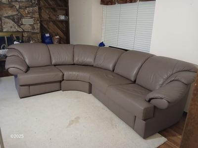 Small Leather-like Sectional sofa