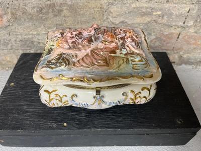 Clown themed items, jewelry box