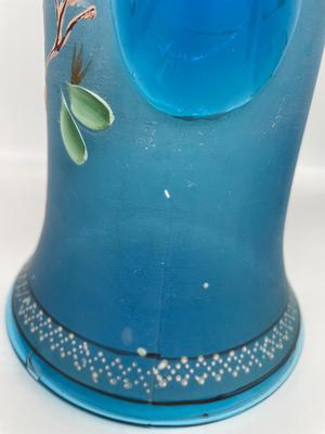 Blue Hand-painted Pitcher with 6 Glasses