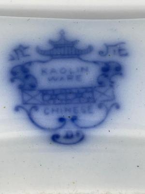 Kaolin Ware Thomas Drimmock Flow Blue Platter