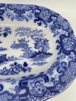 Kaolin Ware Flow Blue Platter