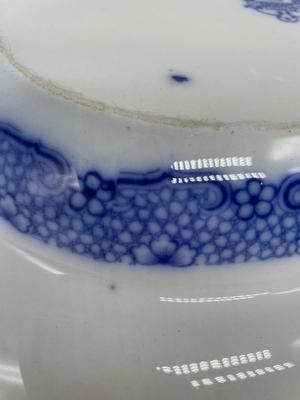 Kaolin Ware Flow Blue Platter