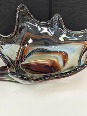 Vintage 1970's Hand Blown Glass Swan