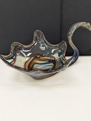 Vintage 1970's Hand Blown Glass Swan