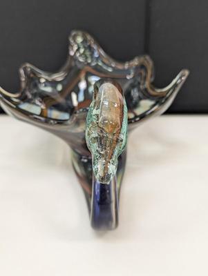 Vintage 1970's Hand Blown Glass Swan