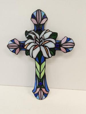 Stained Glass Decorative Cross