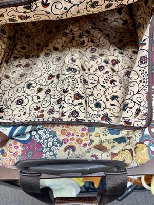 BRIGHTON Whimsy Flower Bloom Rolling Weekender Carry On Suitcase 21” X 16” X 8"