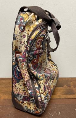 BRIGHTON Whimsy Flower Bloom Rolling Weekender Carry On Suitcase 21” X 16” X 8"