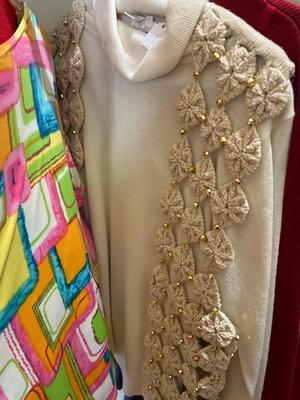 Ladies Dress shirts long sleeve and shawls.