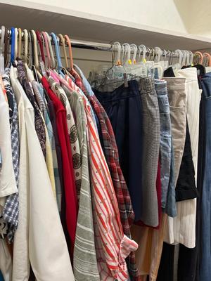 Jeans , shorts, and shirts