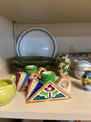 Blue dishes , Green, MCM