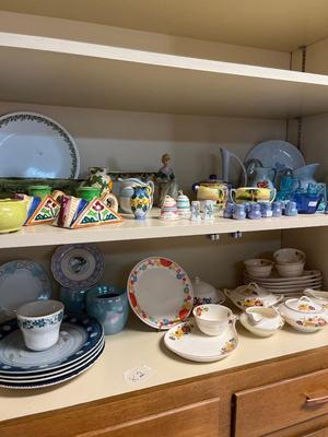 Blue dishes , Green, MCM