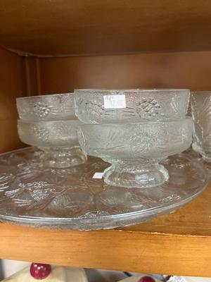 Glassware cups and plates