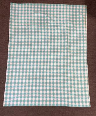 Green Gingham Tablecloth 52" x 56"