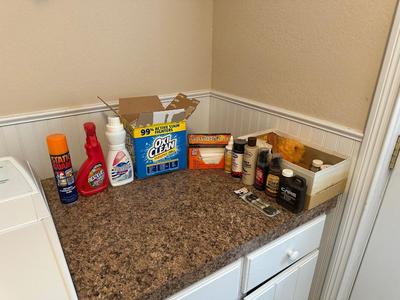 OXI CLEAN VERSATILE STAIN REMOVER POWDER, FABRIC SOFTENER SHEETS, BOOT/LEATHER CLEANERS AND CONDITIONERS AND MORE