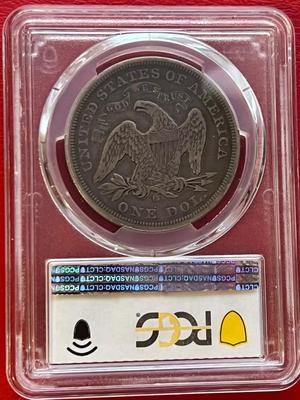 1870-CC PCGS F12 (Gold Shield) Seated Liberty Silver Dollar Coin First Year CC