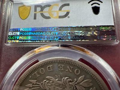 1870-CC PCGS F12 (Gold Shield) Seated Liberty Silver Dollar Coin First Year CC