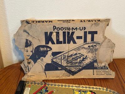 VINTAGE POOSH-M-UP “KLIK-IT” PINBALL GAME