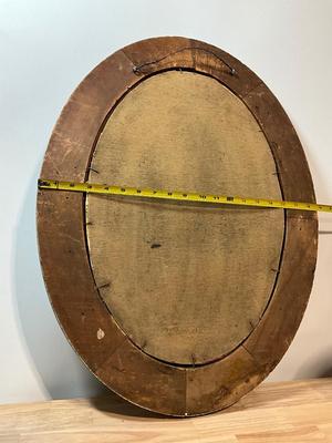 Antique Oval Beveled Glass w/Portrait