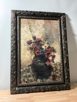 Vintage Floral Picture by M Gallard