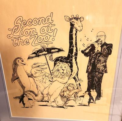 Lot #3 Framed Art piece - Second Lion at the Zoo - signed