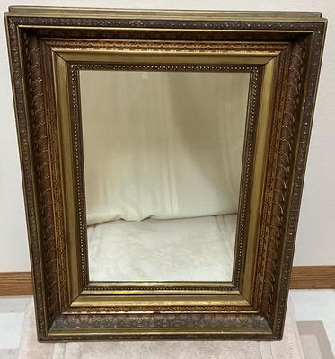 Vintage Gold Framed Mirror 20.5 X 26.5 X 2.5
