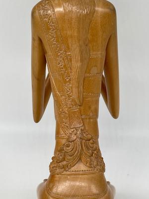 10.5" tall Balinese hand carved wooden statute