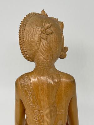10.5" tall Balinese hand carved wooden statute