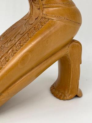 10.5" tall Balinese hand carved wooden statute