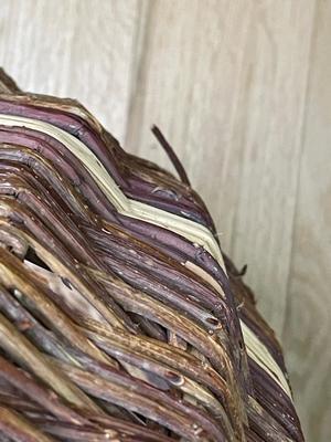 22.5"x20"x6" deep woven basket by Rose Cree of Dunseith, ND