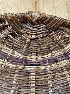 22.5"x20"x6" deep woven basket by Rose Cree of Dunseith, ND