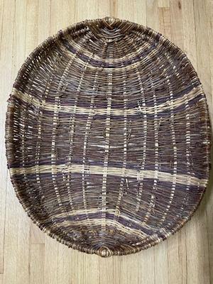 22.5"x20"x6" deep woven basket by Rose Cree of Dunseith, ND