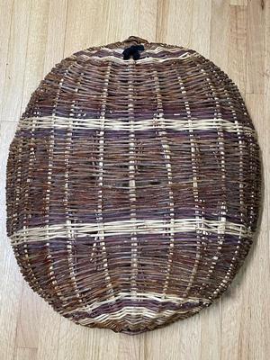 22.5"x20"x6" deep woven basket by Rose Cree of Dunseith, ND