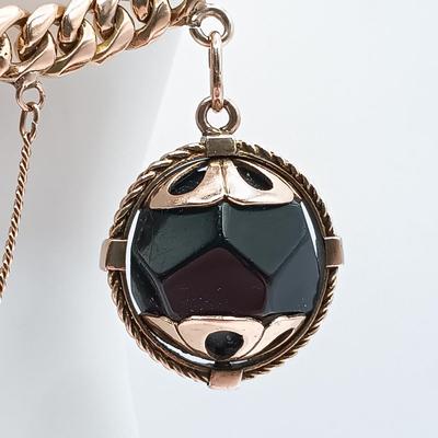 LOT 28: Vintage 18K Gold Bracelet with Charms 39.7gtw