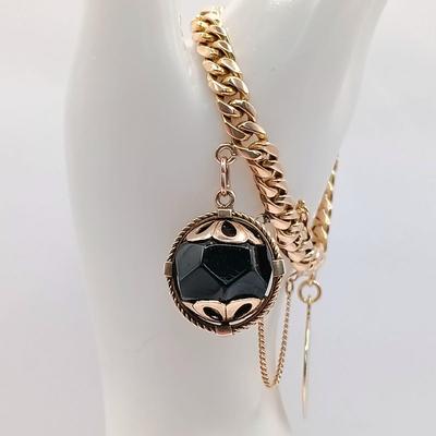 LOT 28: Vintage 18K Gold Bracelet with Charms 39.7gtw