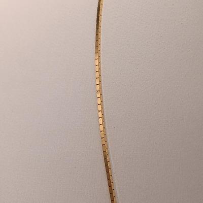 LOT 32: Box Chain 14K Gold Necklace 3.2g, Tw, 20"