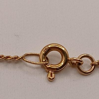 LOT 33: Filigree Link 750 18K Gold Necklace 4.2g Tw, 19"