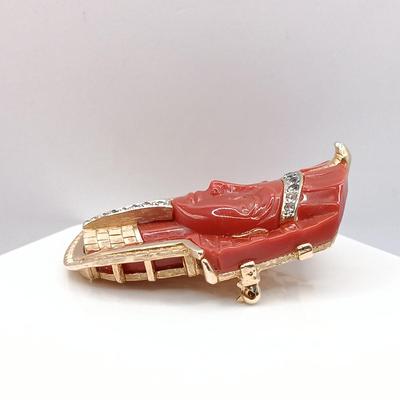 LOT 37: Rare Signed and Numbered Marcel Boucher King Tut Egyptian Revival Brooch