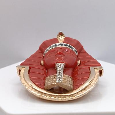 LOT 37: Rare Signed and Numbered Marcel Boucher King Tut Egyptian Revival Brooch