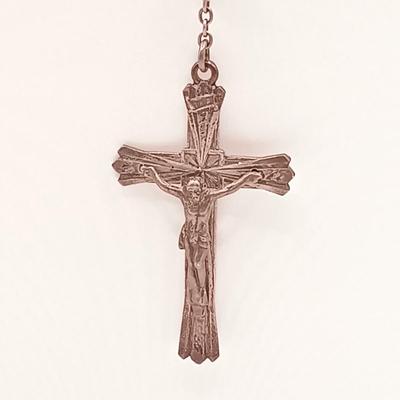 LOT 39: Vintage Rhinestone/Crystal Rosary w/ 800 Silver Rosary in Silver-Tone Pillbox