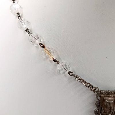 LOT 40: Sterling and Crystal Beaded Rosary with Cloisonne Beaded Rosary Made in Italy