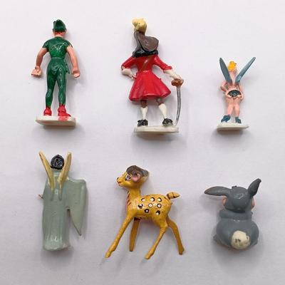 LOT 41: Vintage Marx Dinsneykins Figurines, Glass Donald Duck Necklace, Judith Jack Marcasite Mickey Pin & More