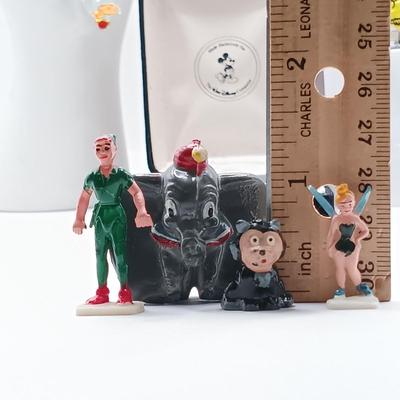 LOT 41: Vintage Marx Dinsneykins Figurines, Glass Donald Duck Necklace, Judith Jack Marcasite Mickey Pin & More